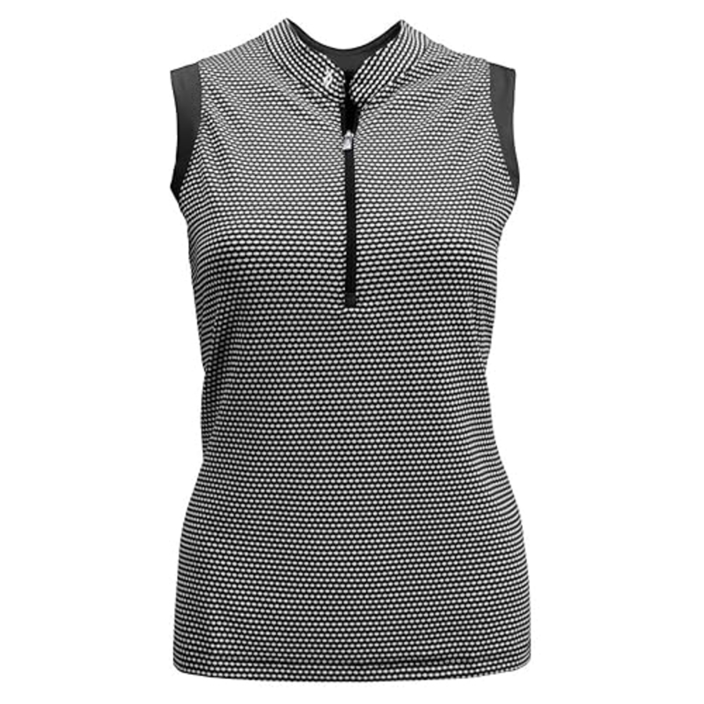 Sleeveless Black and White Women's Top